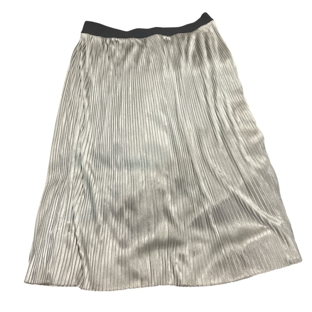 Enza Cora Silver Micro Pleated Skirt Size 1 (US Small) NWOT